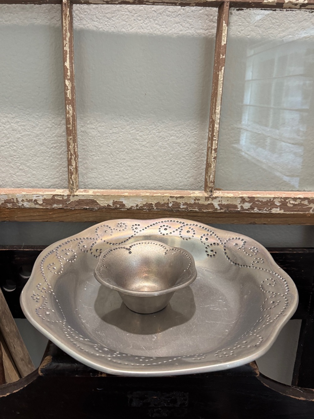 LENOX 2pc FRENCH PERLE CHIP/DIP 12" ALUMINUM
